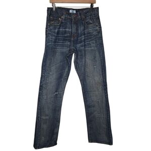 CSTAR By Ciano Farmer Mens Dark Wash Bootcut Raw Denim Jeans Size 34 CS1